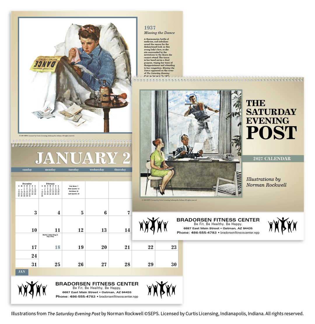 The Saturday Evening Post Deluxe Pocket Calendar