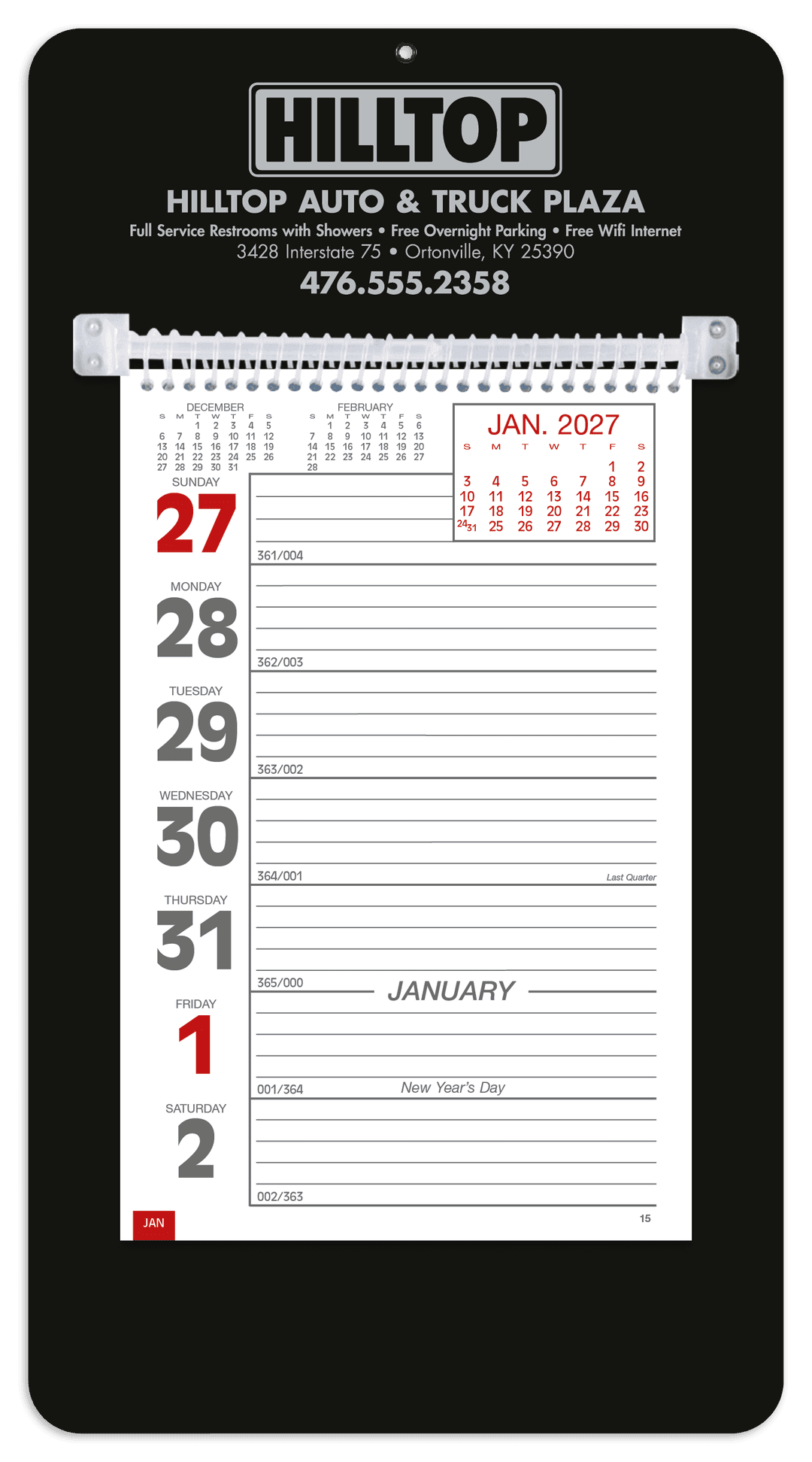 Weekly Memo Calendar