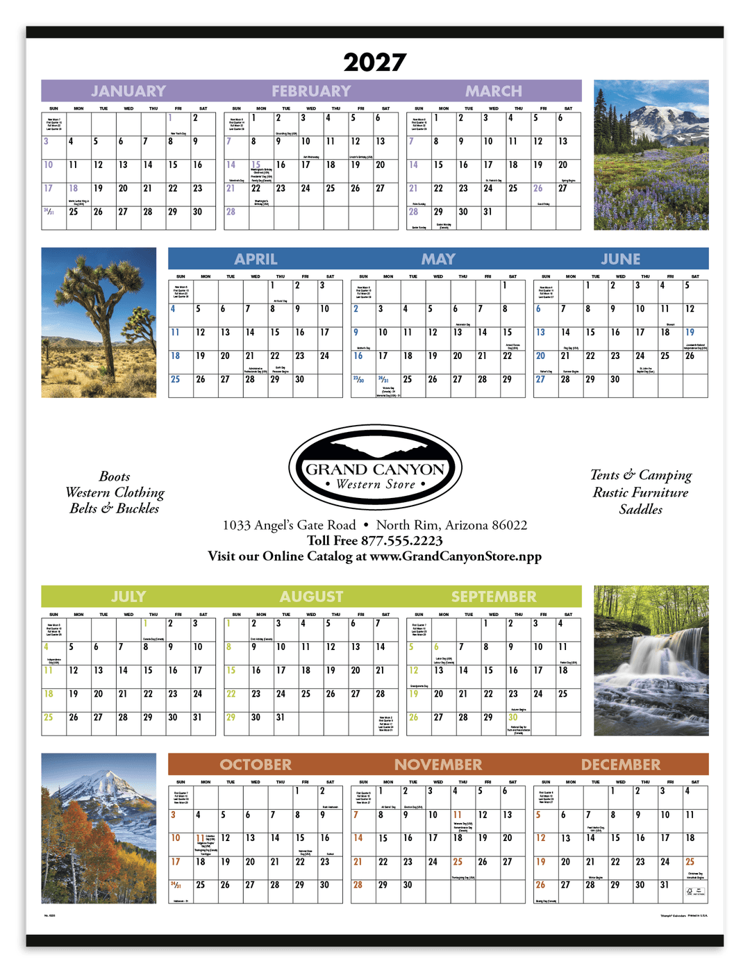 Scenic Span-A-Year Calendar