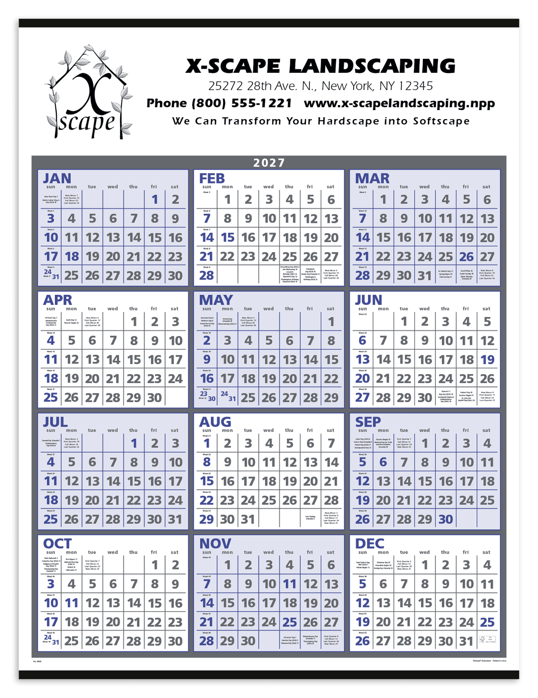 Span-A-Year Calendar
