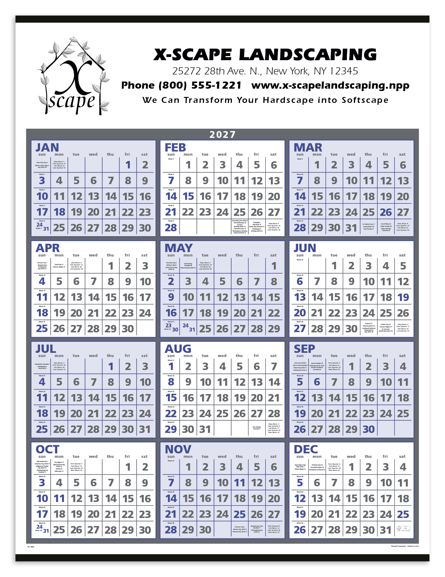 Span-A-Year Calendar