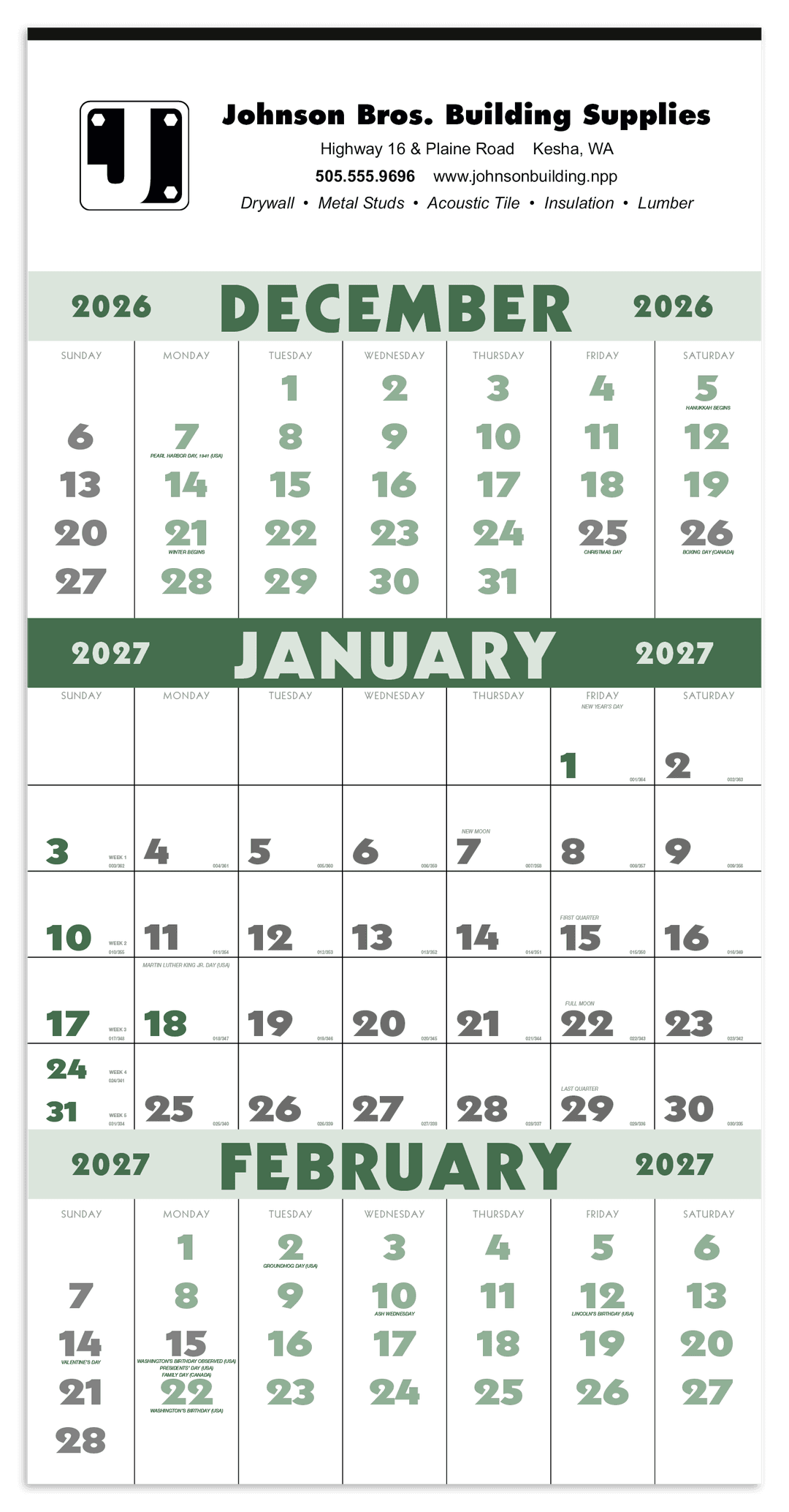 3-Month Planner (12 Sheet)