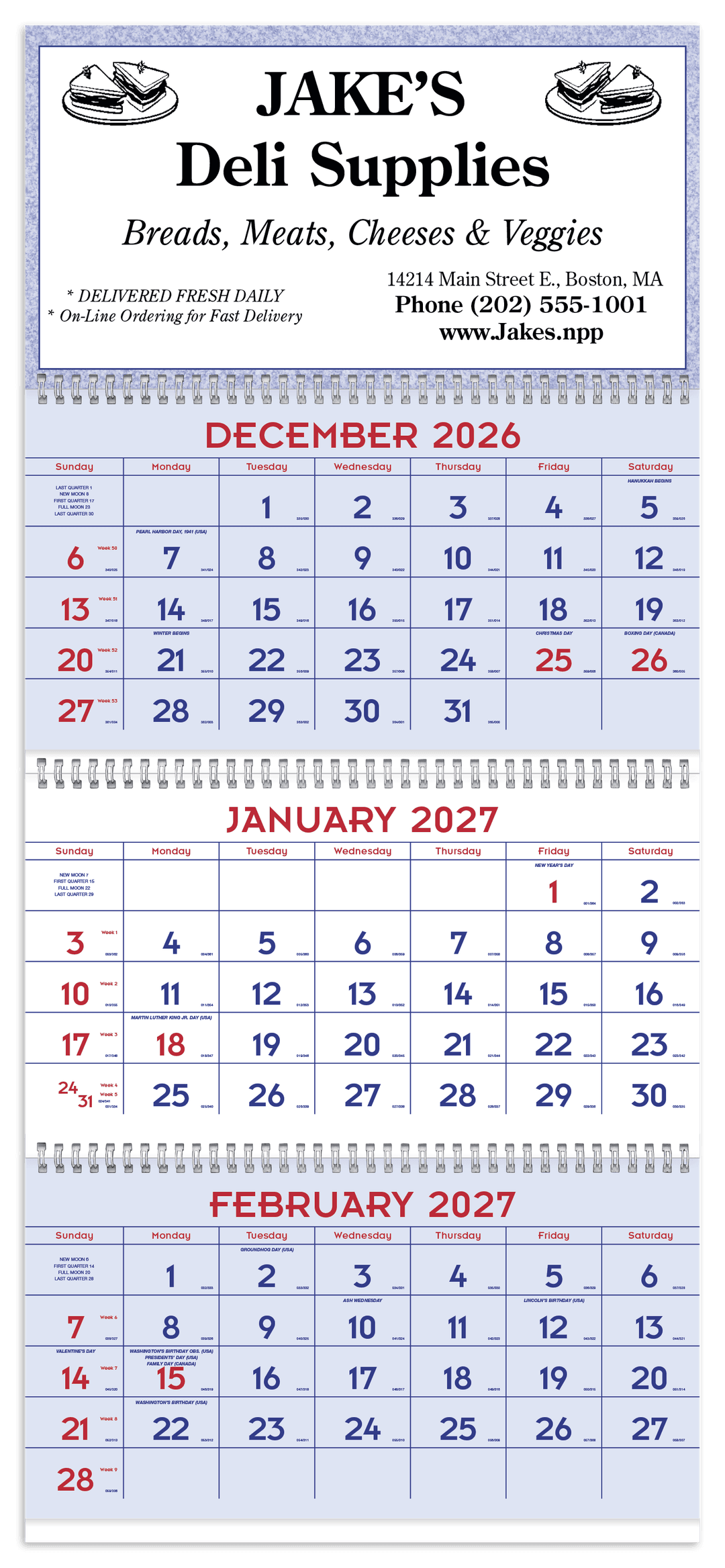 Red & Blue Commercial Planner