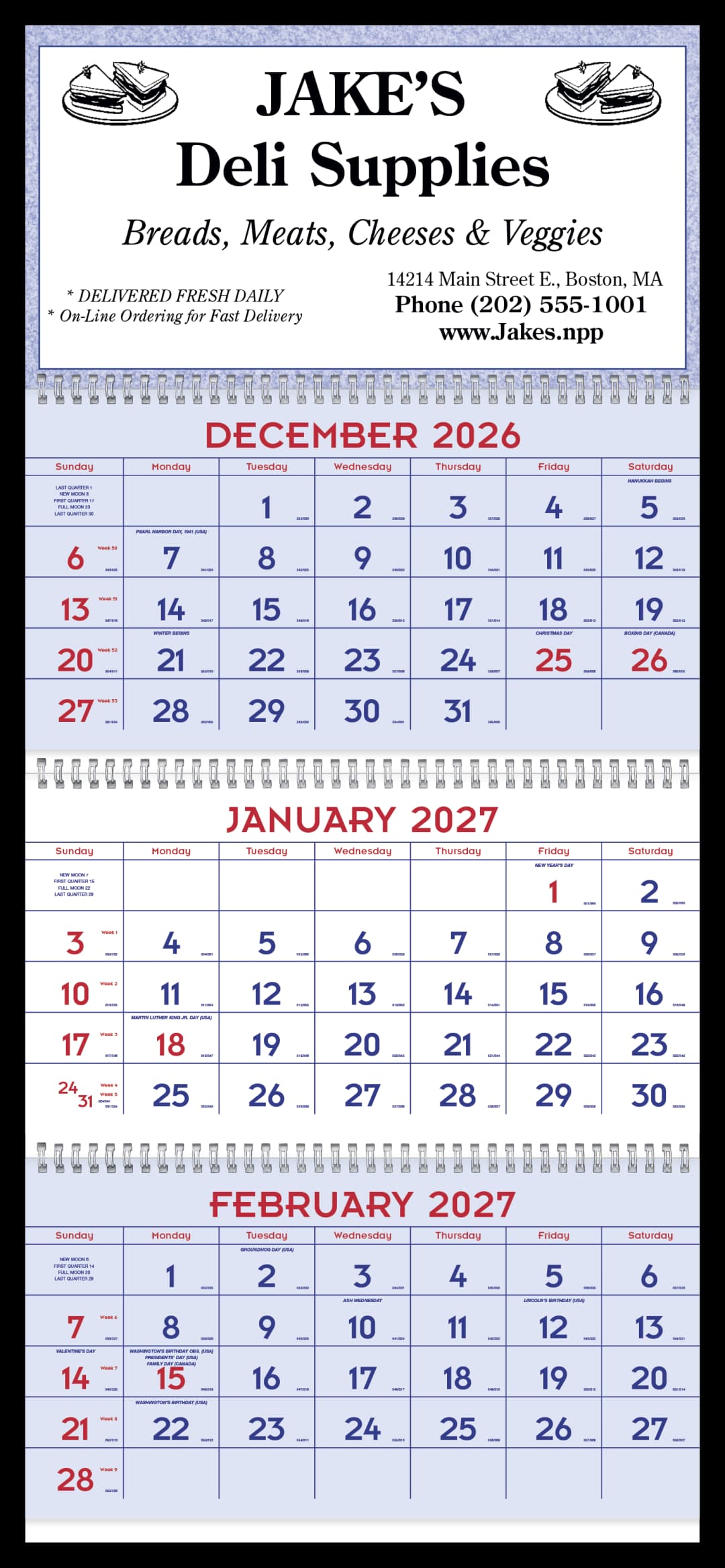 Red & Blue Commercial Planner