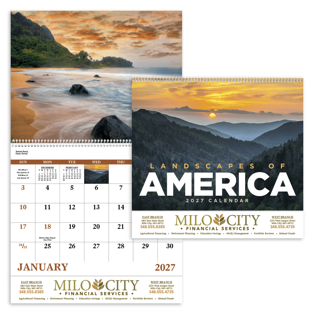 Landscapes of America - Spiral Calendar