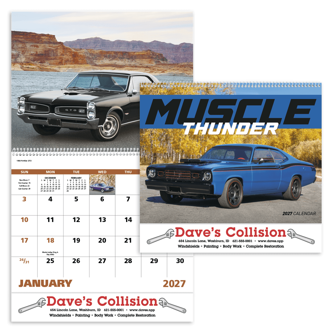 Muscle Thunder - Spiral Calendar