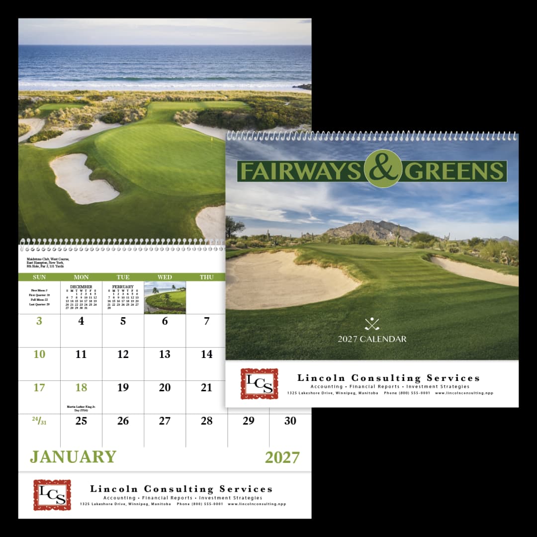 Fairways & Greens - Spiral Calendar