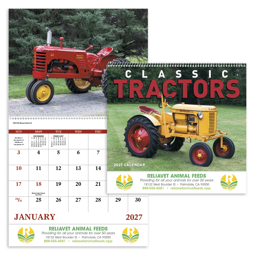 Classic Tractor - Spiral Calendar