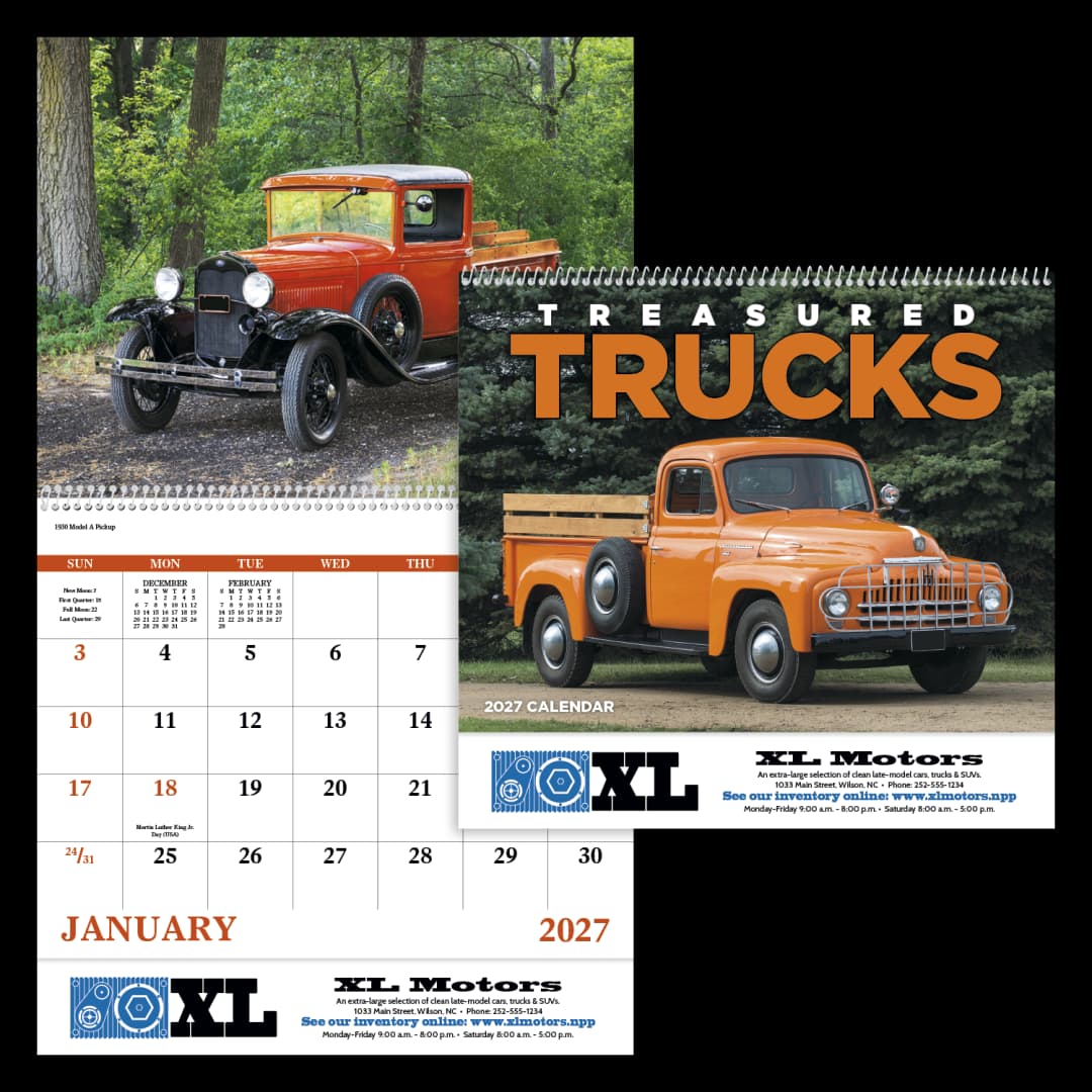 Treasured Trucks - Spiral Calendar