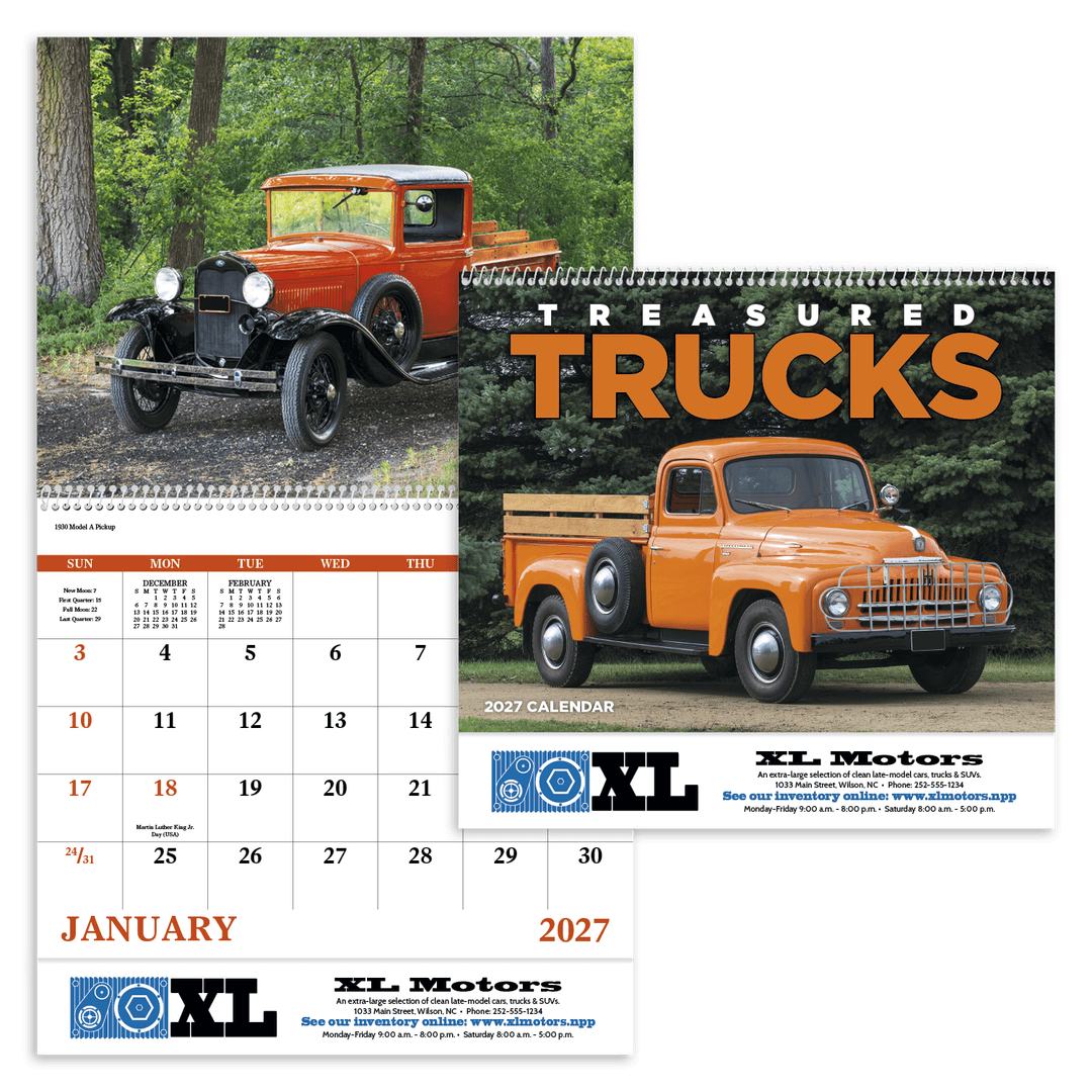 Treasured Trucks - Spiral Calendar