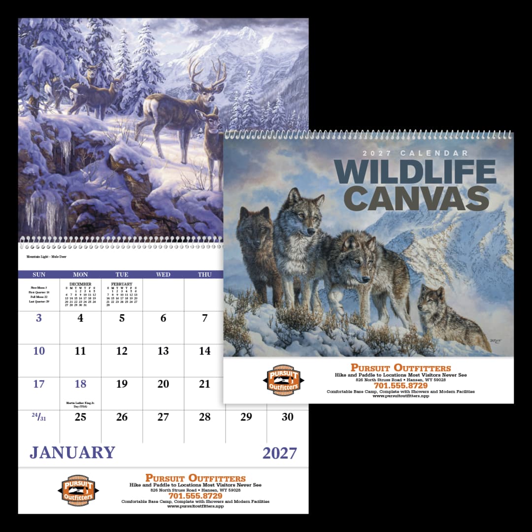 Wildlife Canvas - Spiral Calendar
