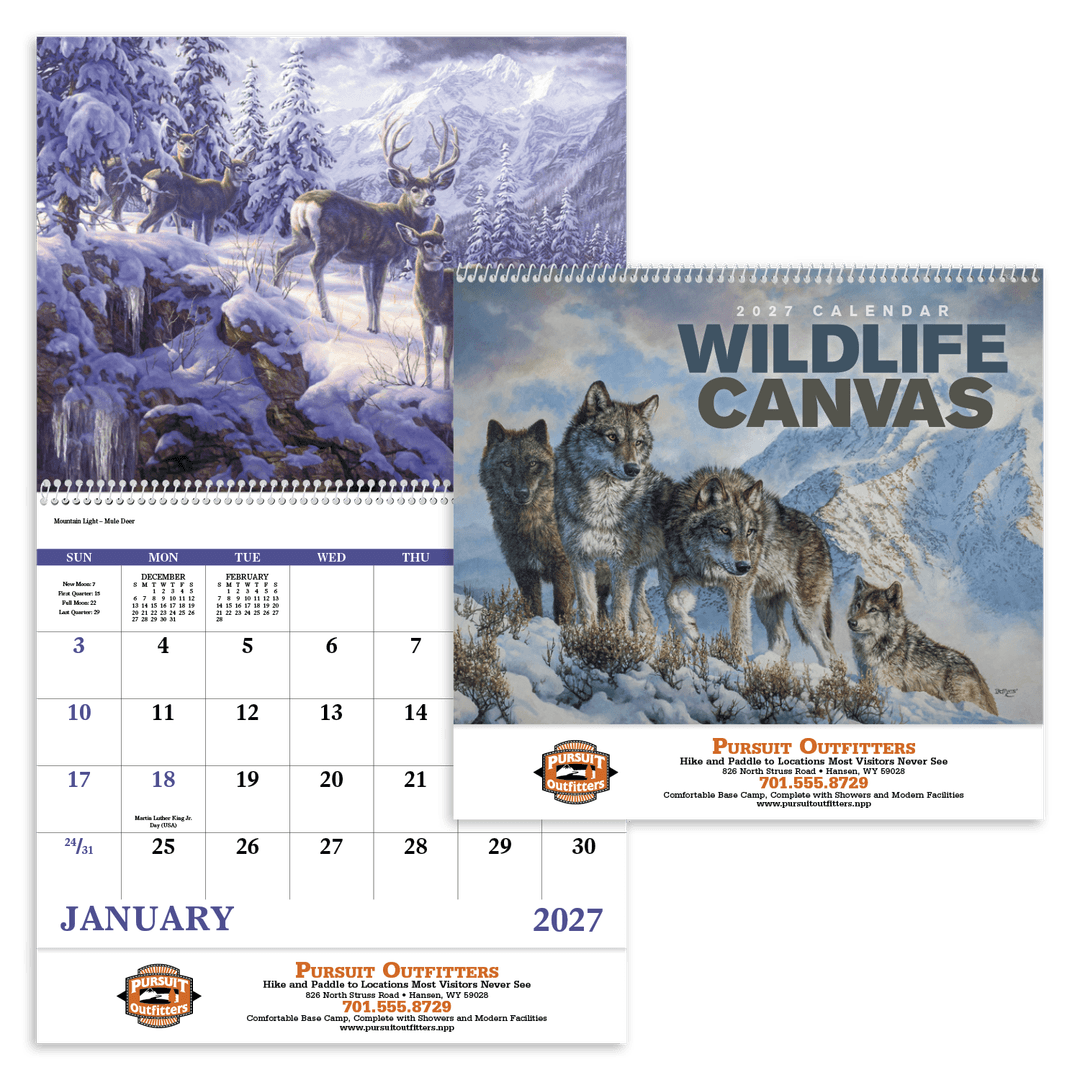 Wildlife Canvas - Spiral Calendar
