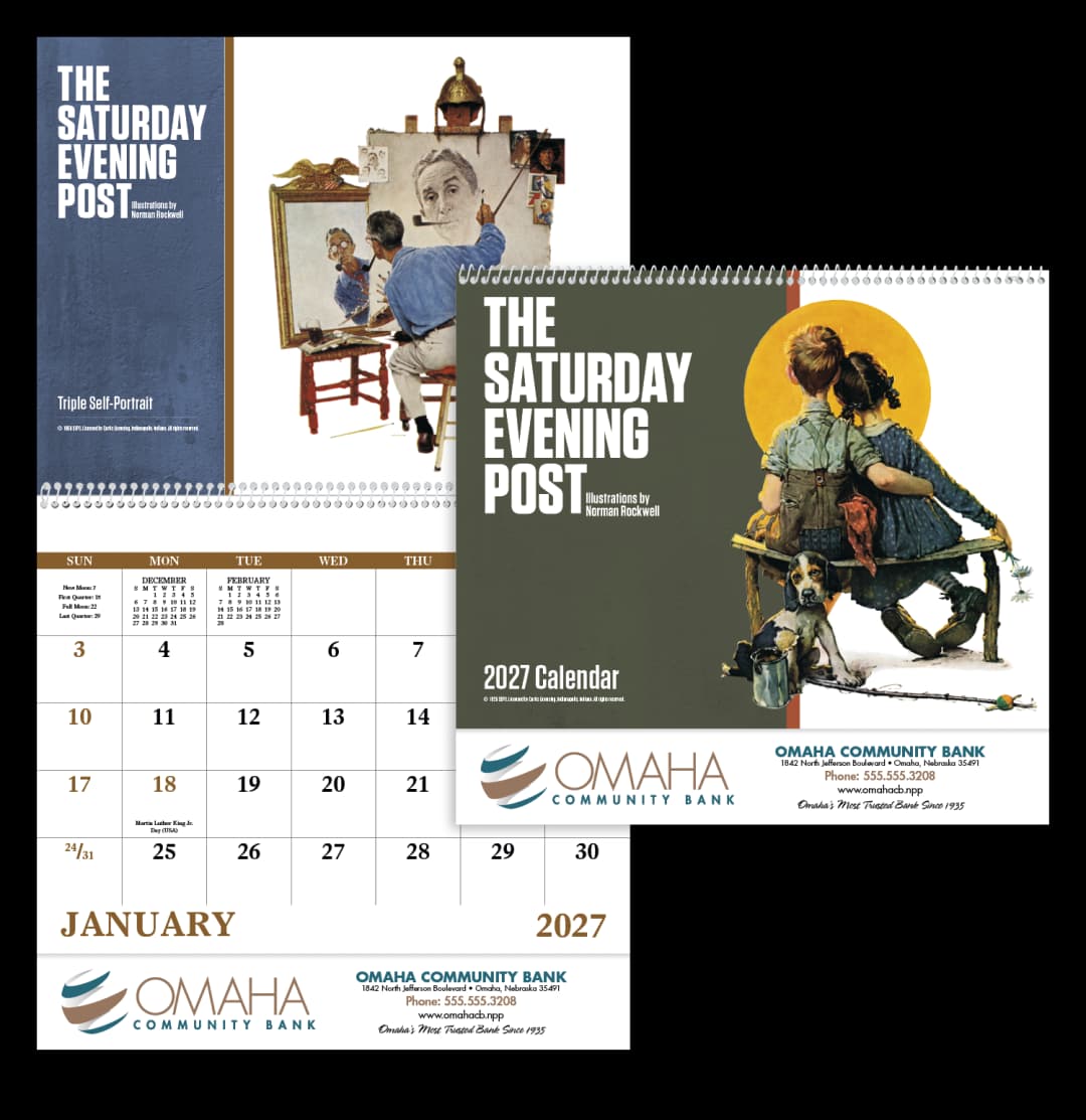 The Saturday Evening Post Illustrations by Norman Rockwell – Spiral Calendar