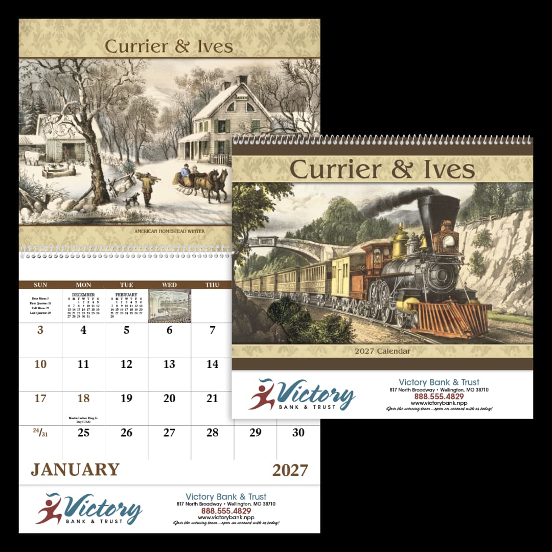 Currier & Ives - Spiral Calendar