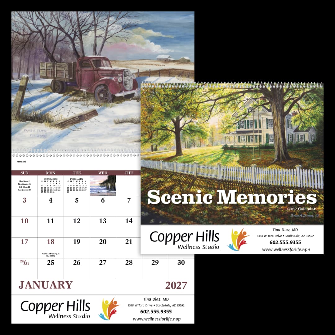 Scenic Memories - Spiral Calendar