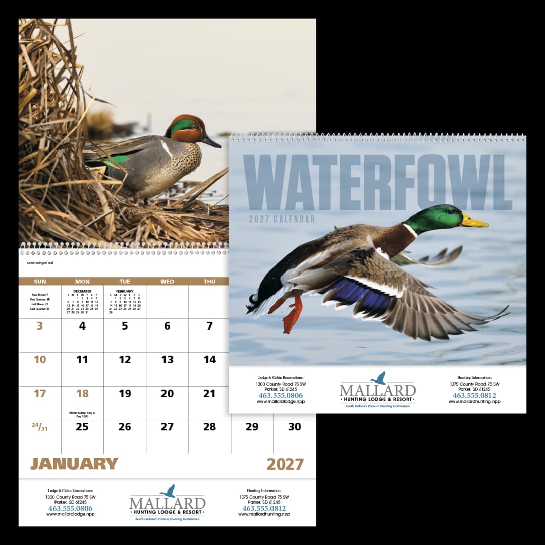 Waterfowl - Spiral Calendar