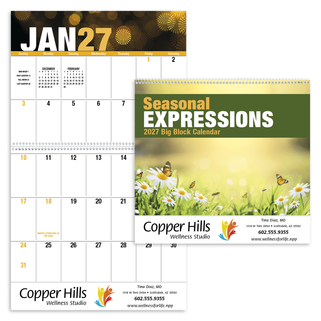 Seasonal Expressions Big Block Calendar