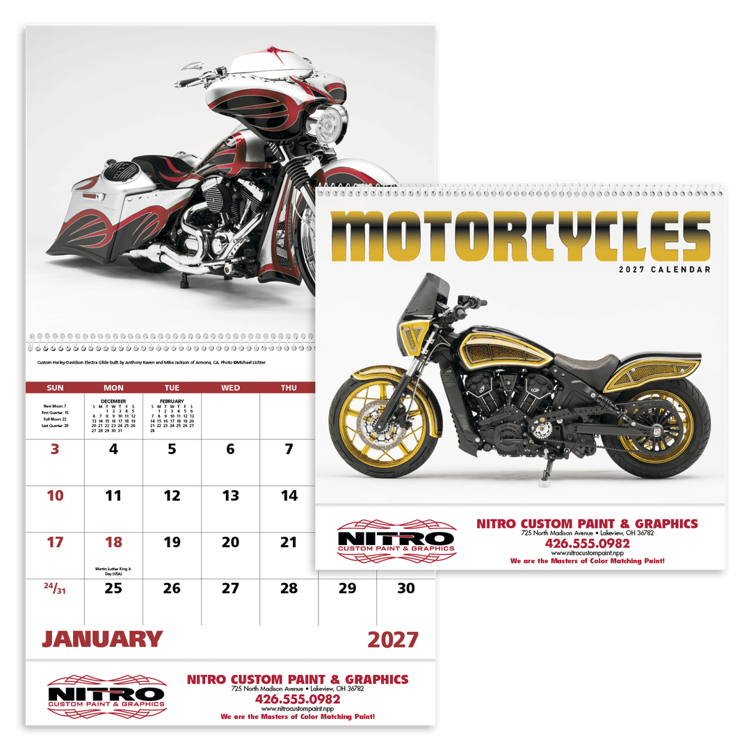 Motorcycles - Spiral Calendar