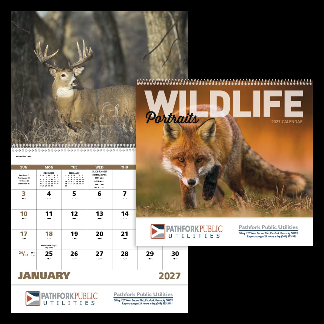 Wildlife Portraits - Spiral Calendar