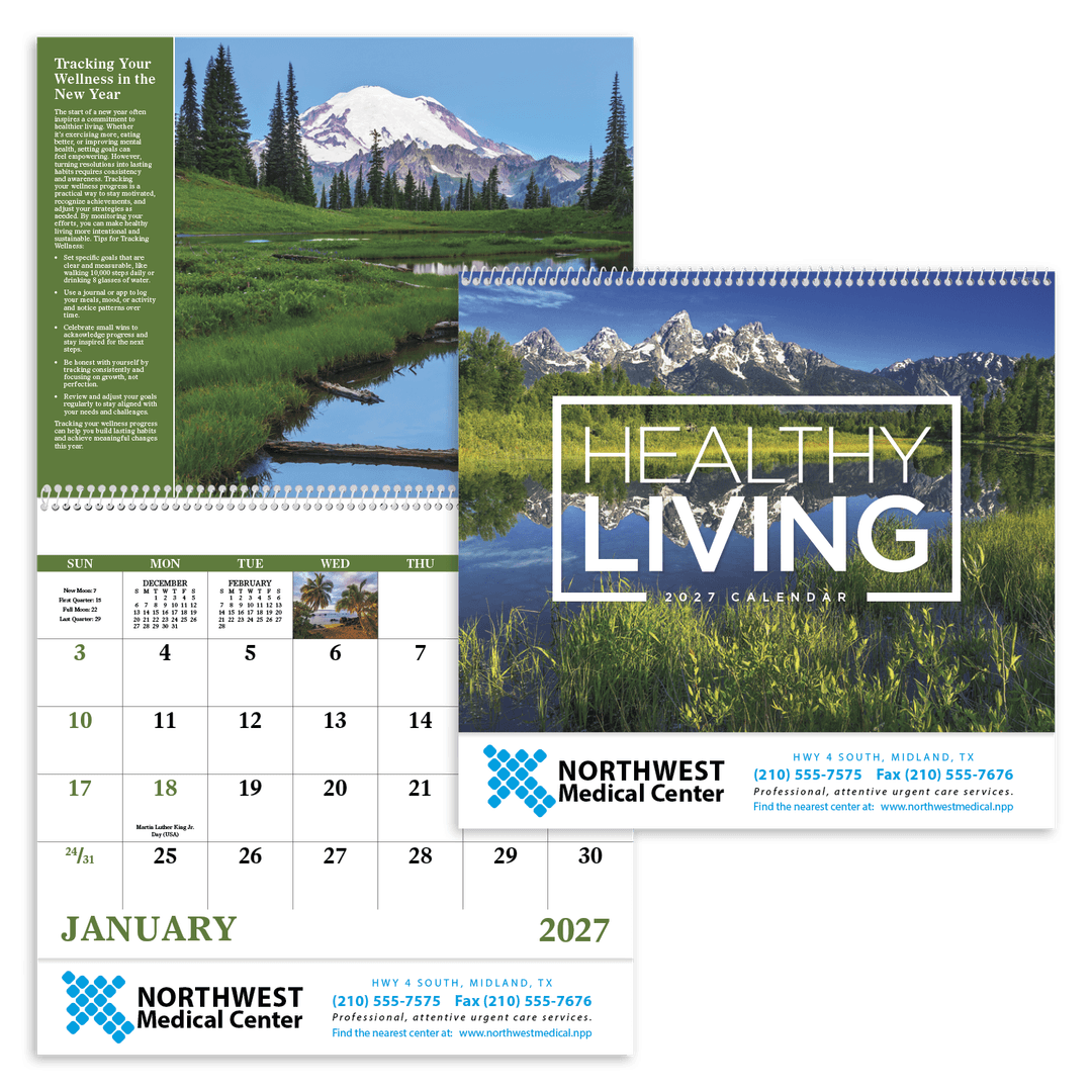 Healthy Living - Spiral Calendar