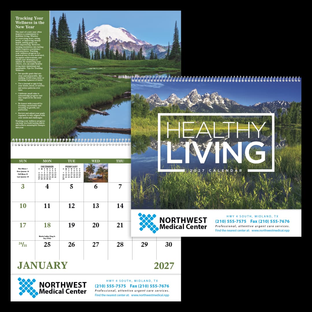 Healthy Living - Spiral Calendar