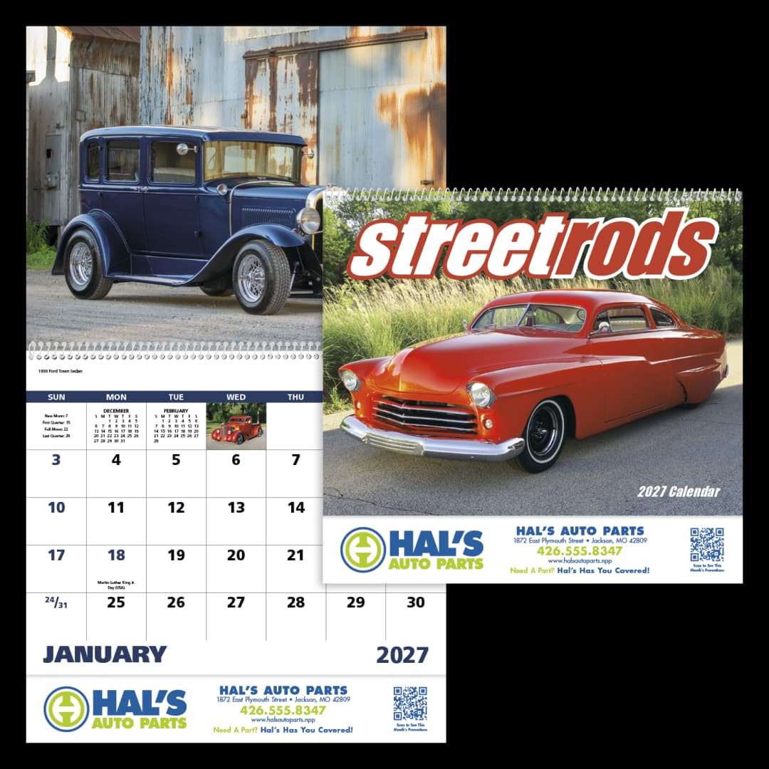 Street Rods - Spiral Calendar