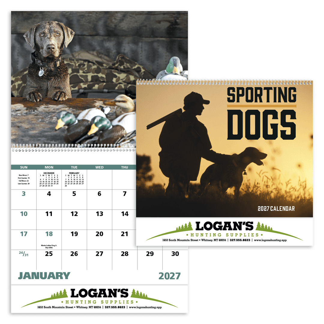 Sporting Dogs - Spiral Calendar