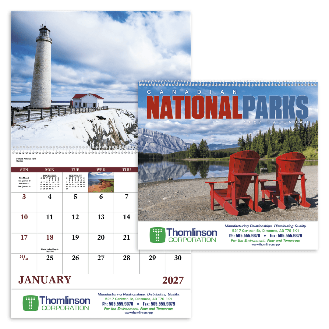 Canadian National Parks - Spiral Calendar
