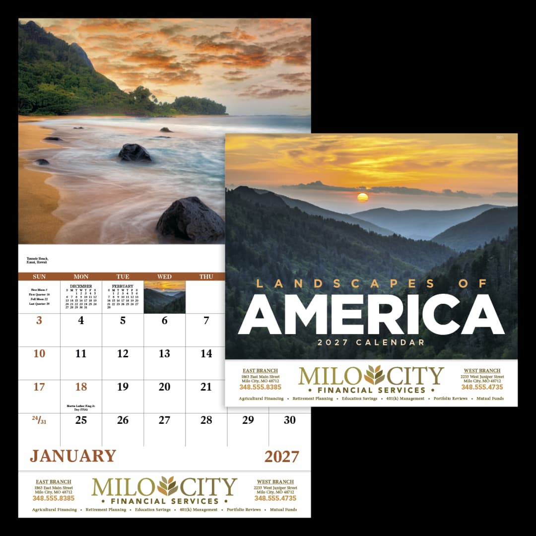Landscapes of America - Stapled Calendar