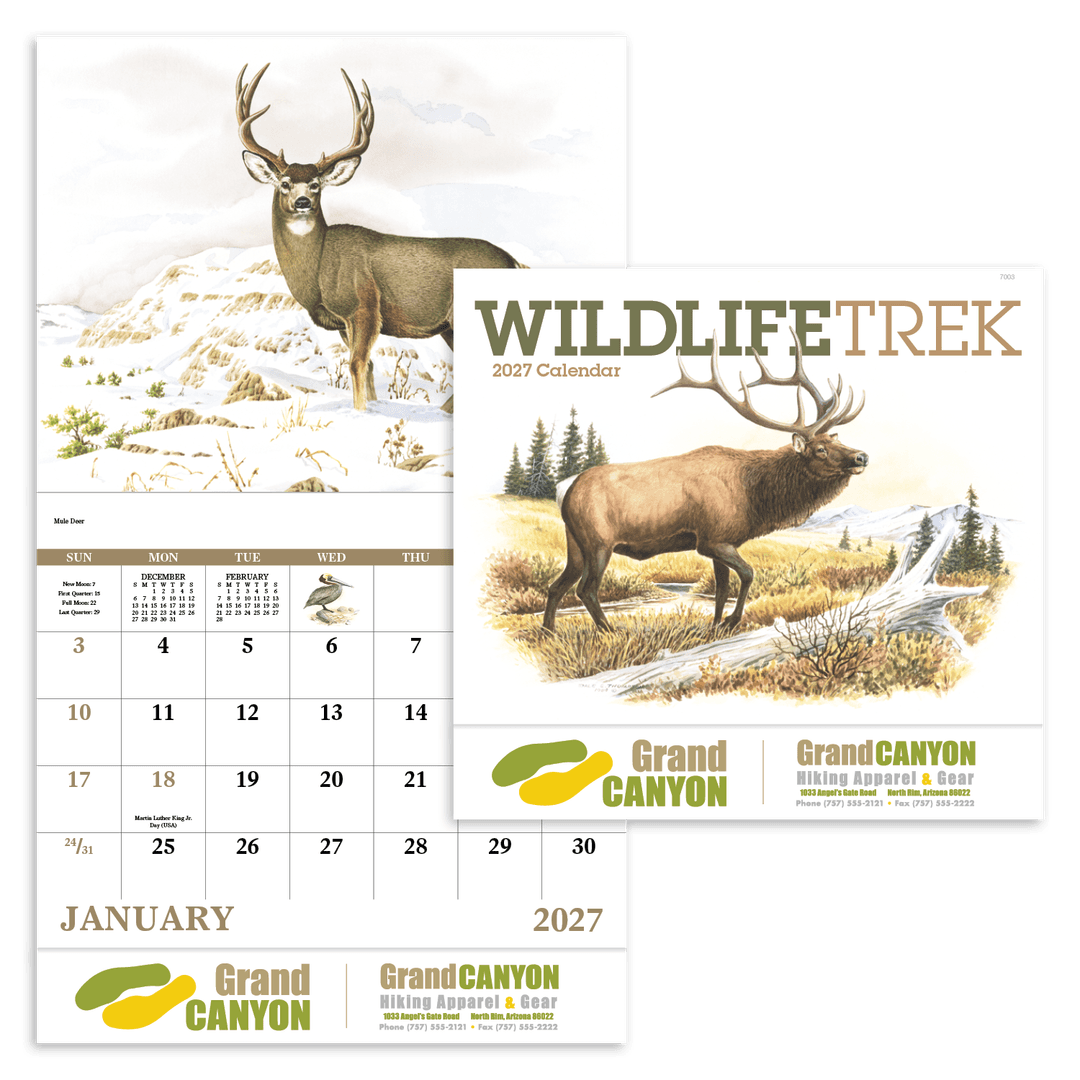 Wildlife Trek - Stapled Calendar