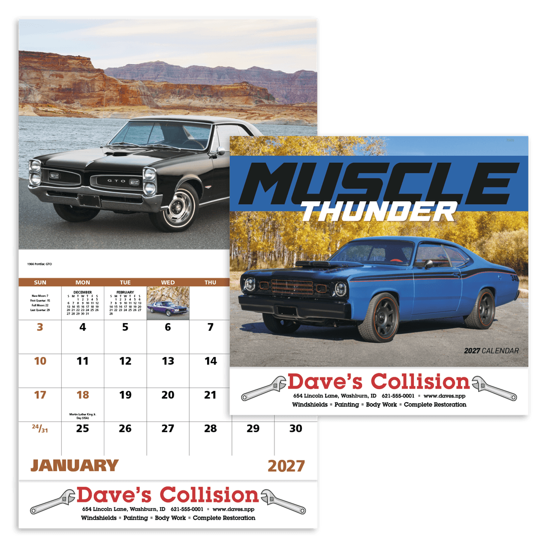 Muscle Thunder - Stapled Calendar