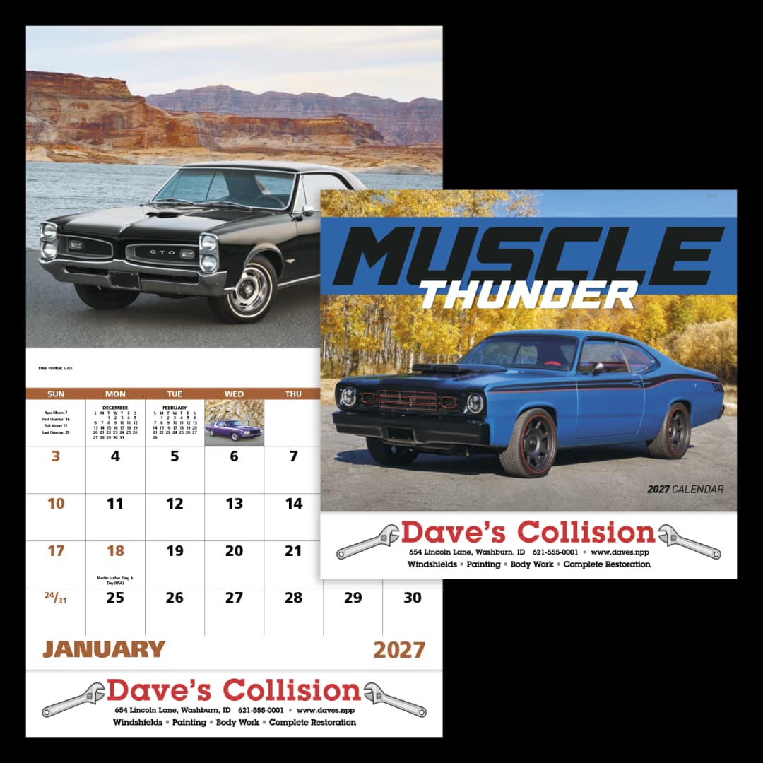 Muscle Thunder - Stapled Calendar