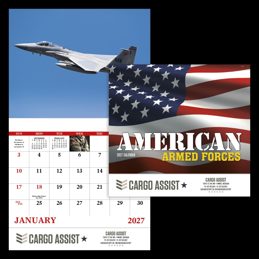American Armed Forces - Stapled Calendar