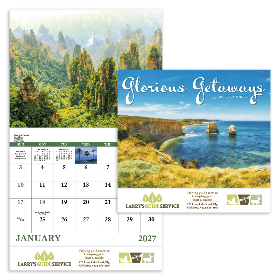 Glorious Getaways - Stapled Calendar