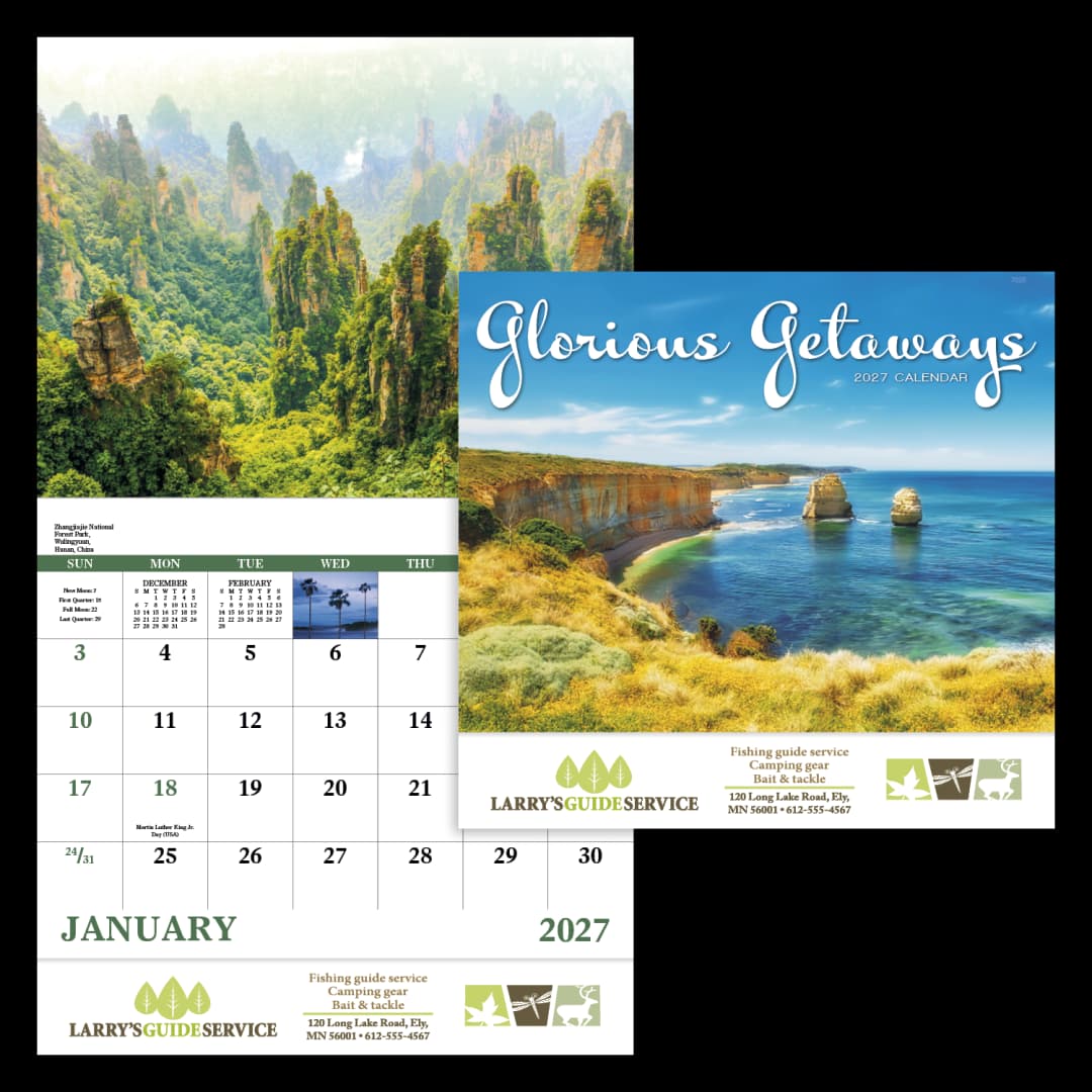 Glorious Getaways - Stapled Calendar