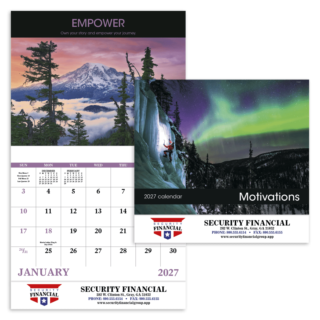 Motivations - Stapled Calendar