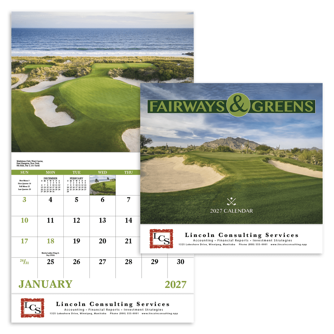 Fairways & Greens - Stapled Calendar