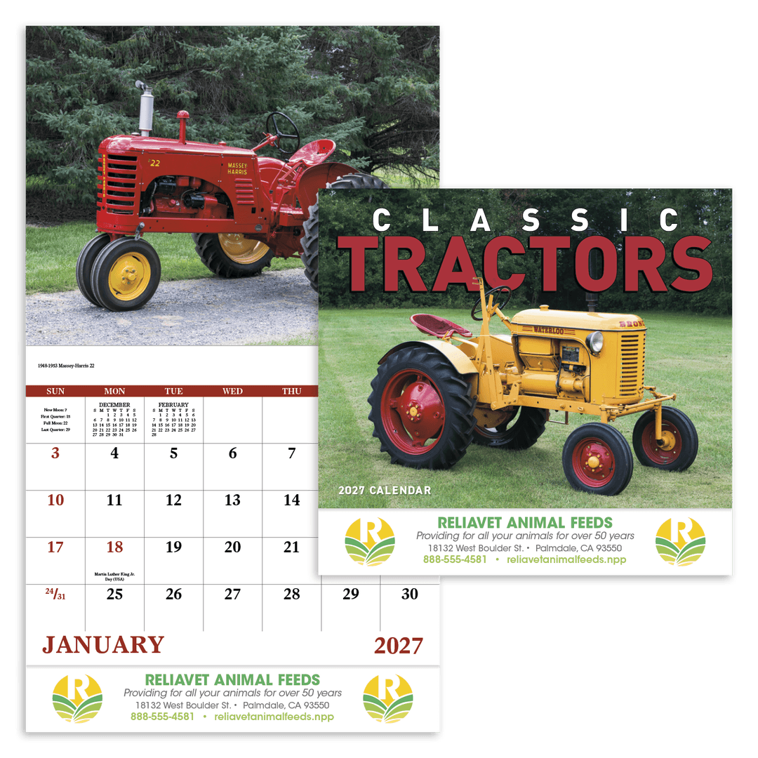 Classic Tractor - Stapled Calendar