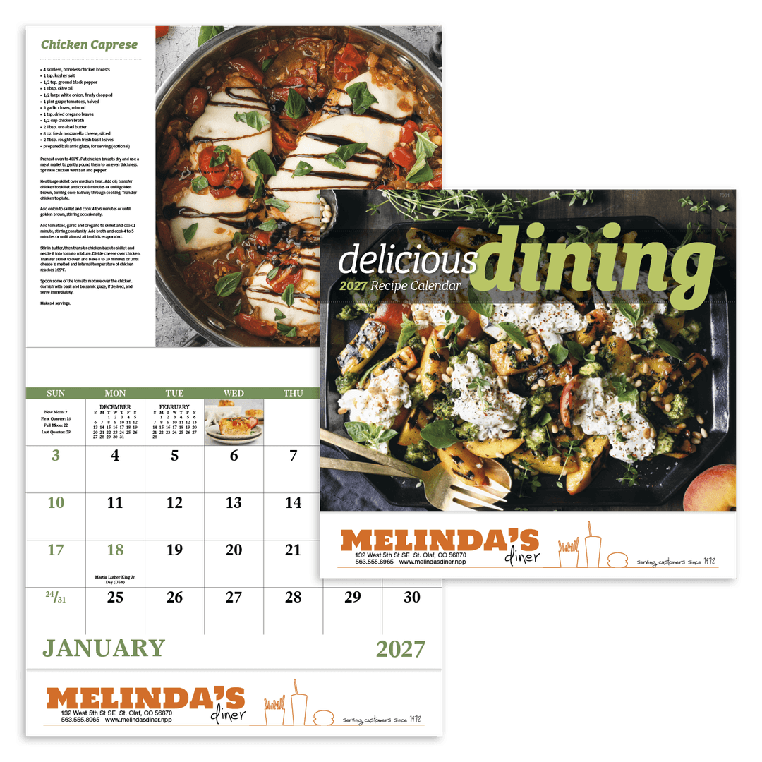 Delicious Dining - Stapled Calendar