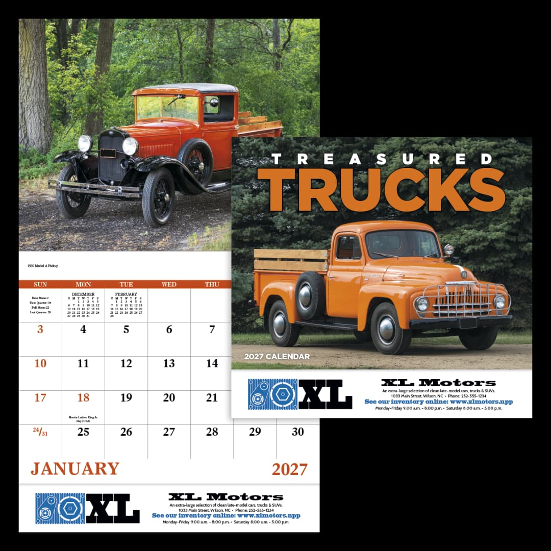 Treasured Trucks - Stapled Calendar