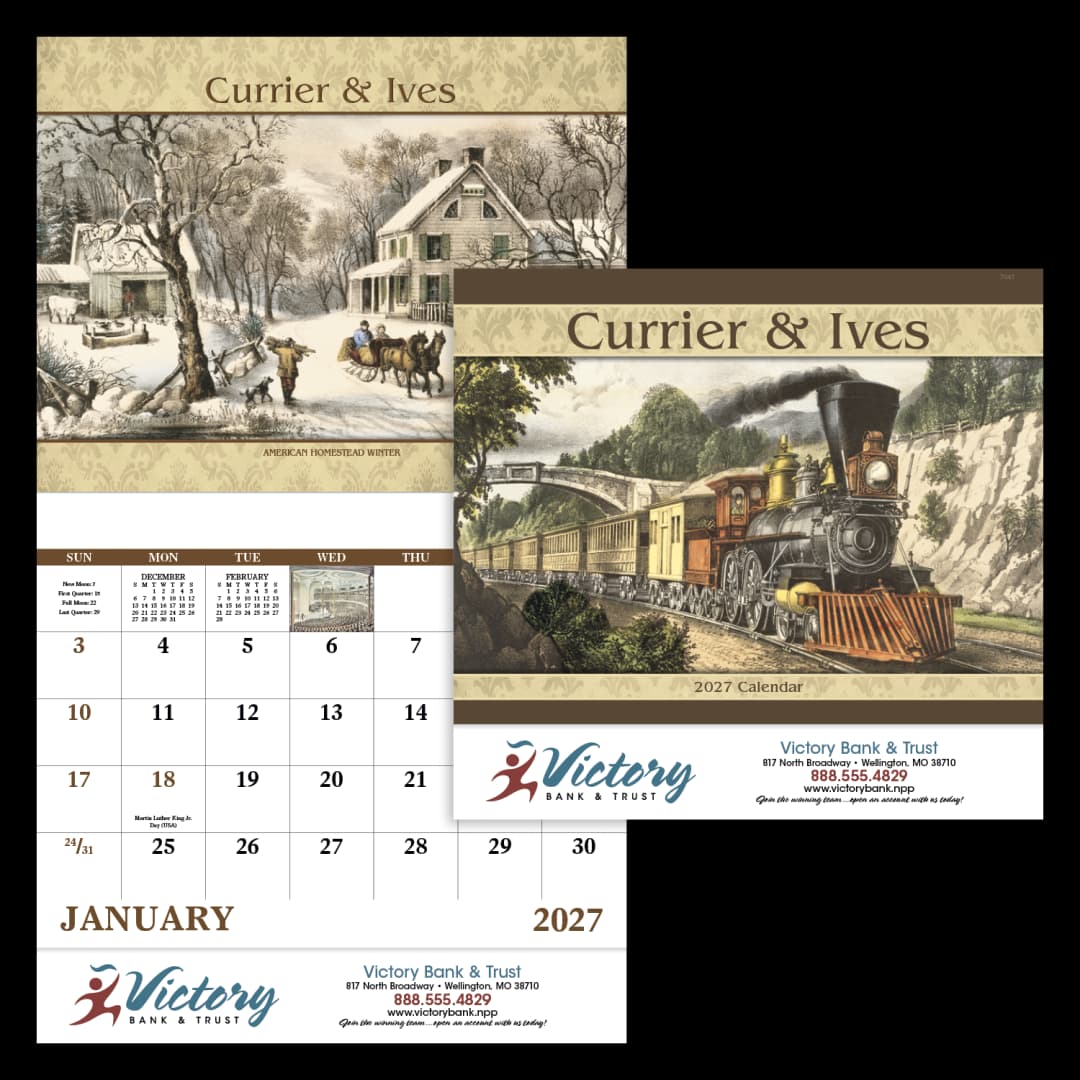 Currier & Ives - Stapled Calendar
