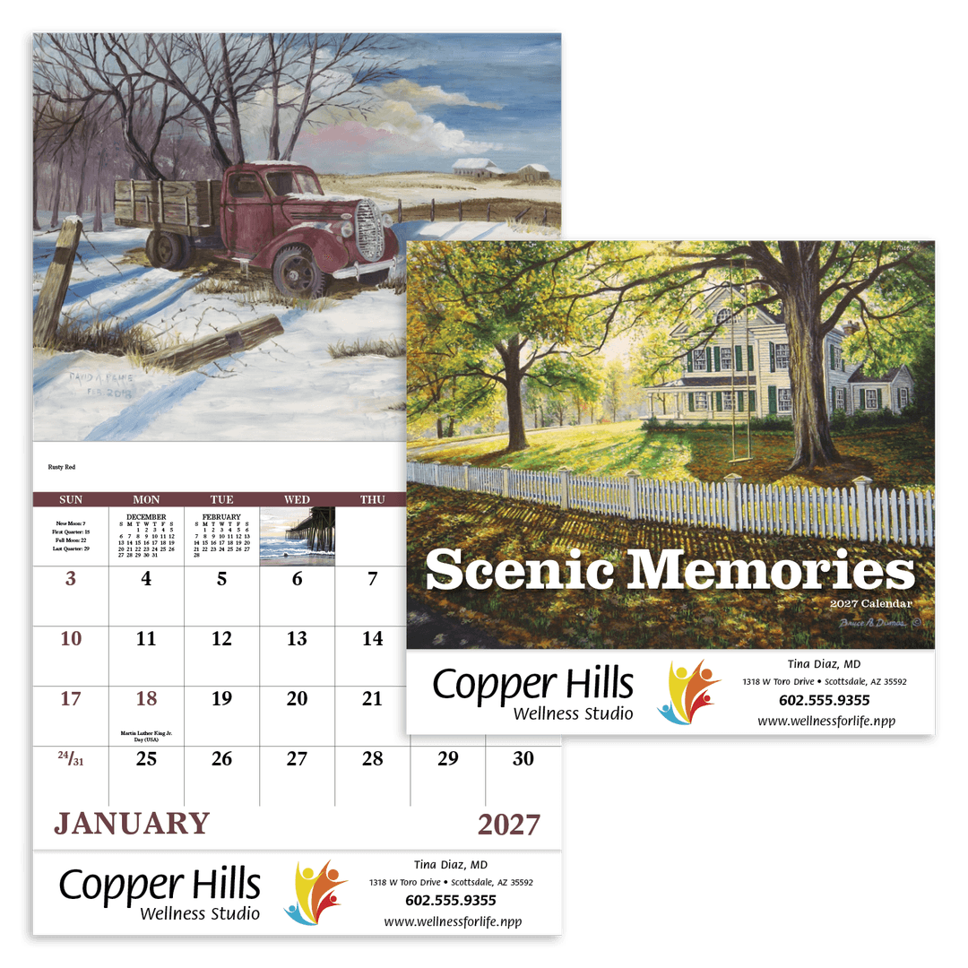 Scenic Memories - Stapled Calendar