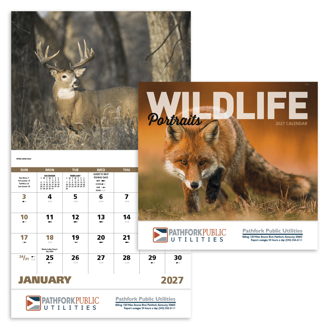 Wildlife Portraits - Stapled Calendar