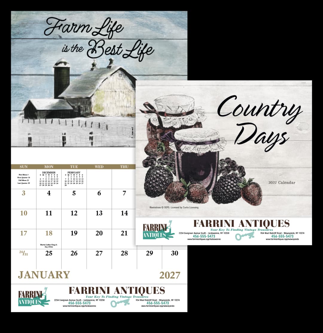 Country Days - Stapled Calendar