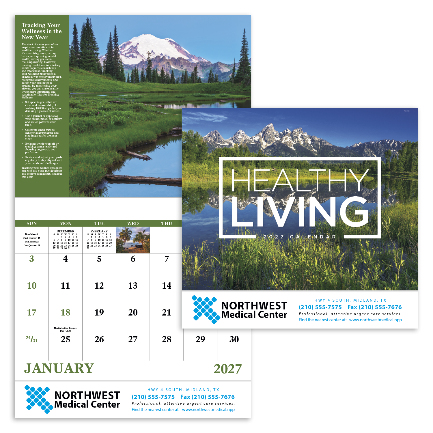 Healthy Living - Stapled Calendar