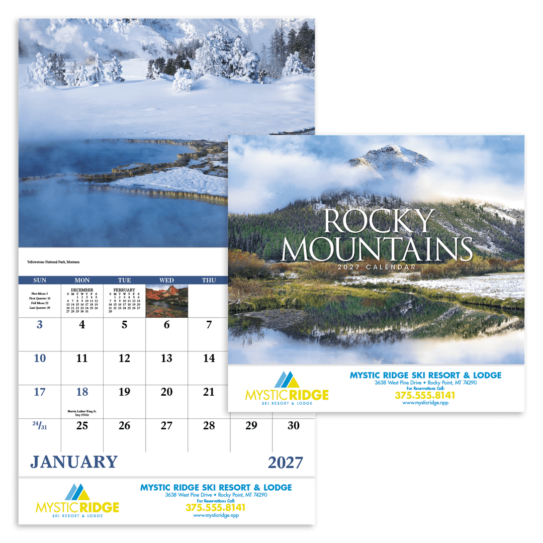 Rocky Mountains - Stapled Calendar