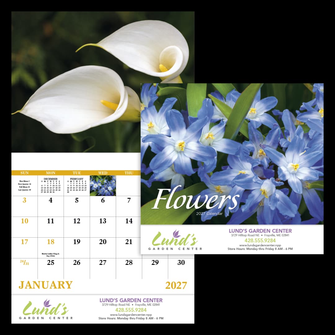 Flowers - Stapled Calendar