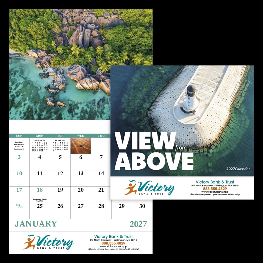 View from Above - Stapled Calendar