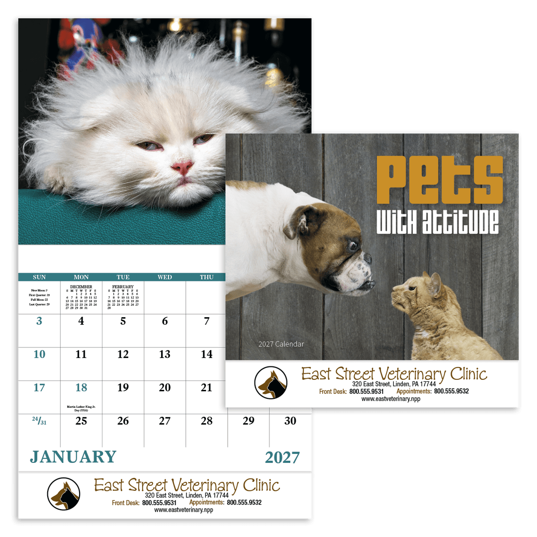 Pets with Attitude - Stapled Calendar