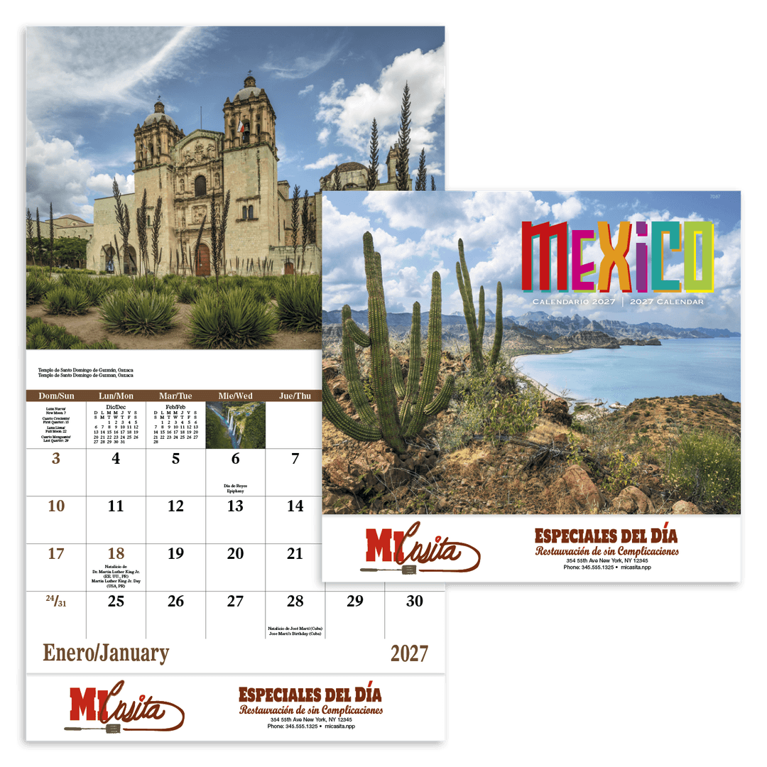Mexico - Stapled Calendar